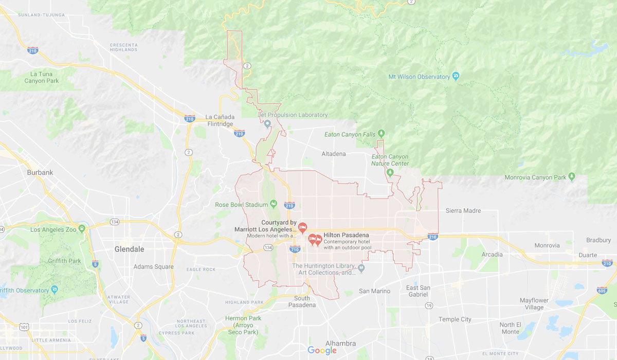Pasadena Map 